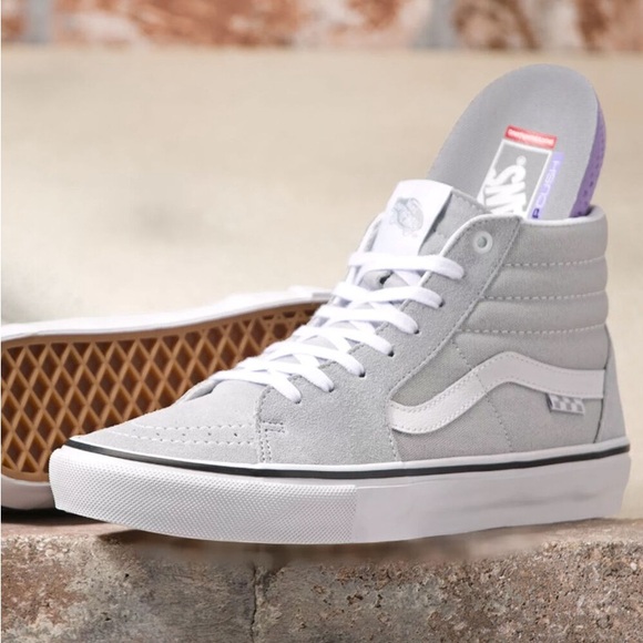 Vans Kids High-Top Sneakers - Gray and White - Picture 2 of 12